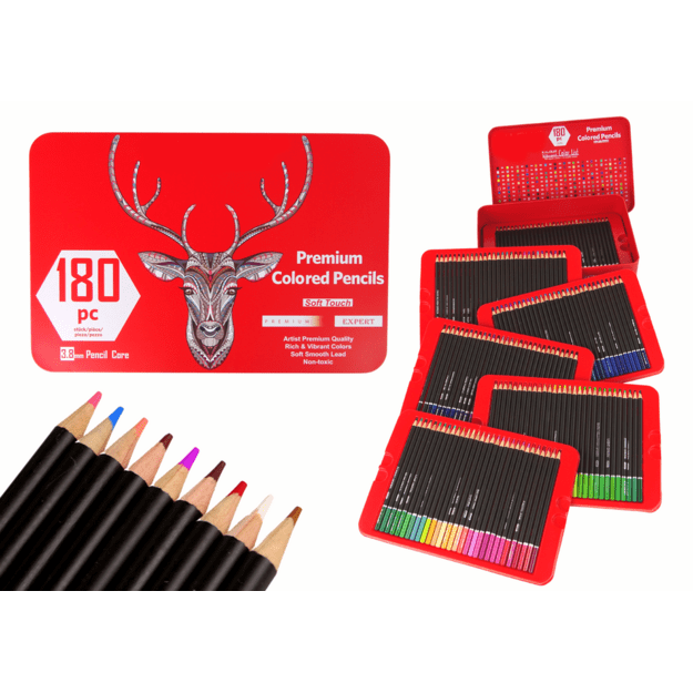 Little Artist s Set in a Metal Container, Crayons, 180 pcs.