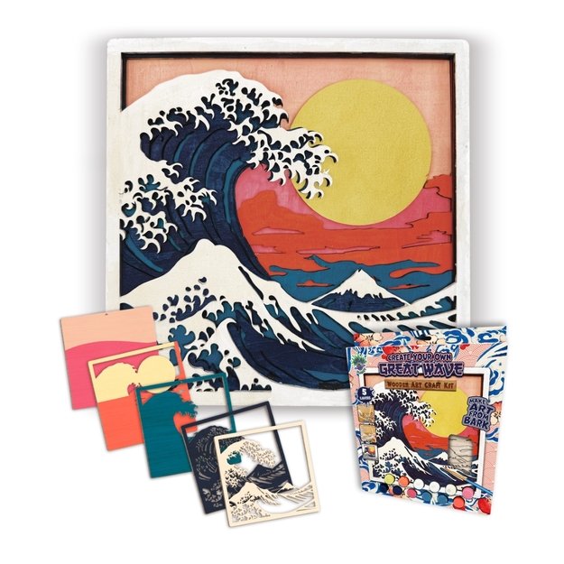 Splat Planet medinis 3D spalvinimo paveikslas, Didžioji banga