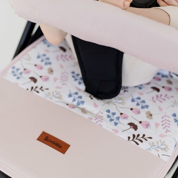 STROLLER INSERT DELUXE VELVET TWIGS PINK