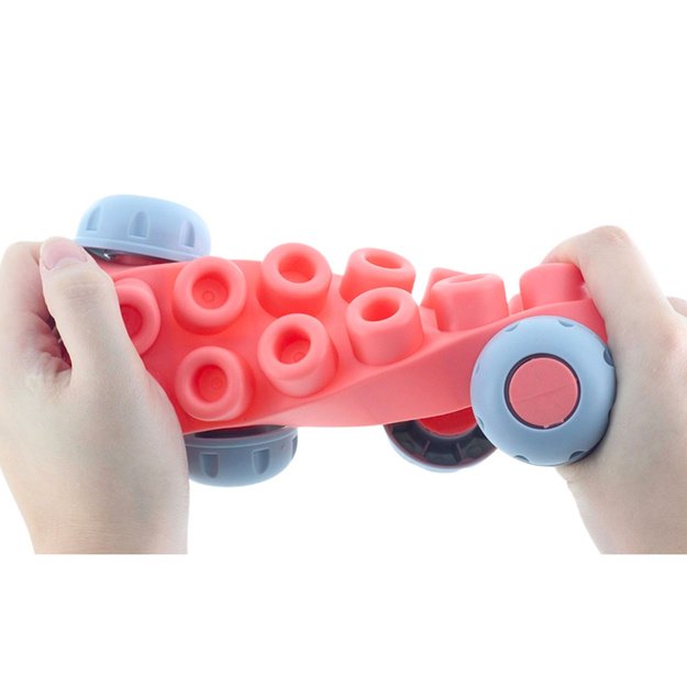 Soft Sensory Silicone Construction Blocks Colorful 80 pcs.