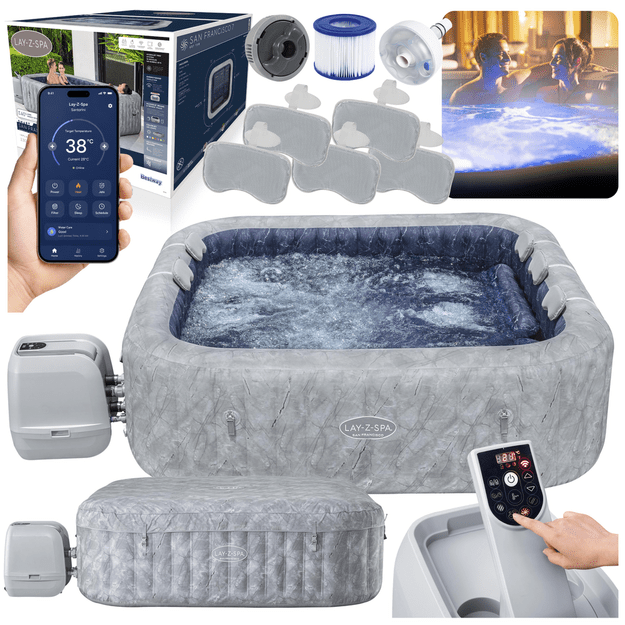 Inflatable Spa San Francisco 7 person 230 x 230 x 71 cm Bestway 6001Q
