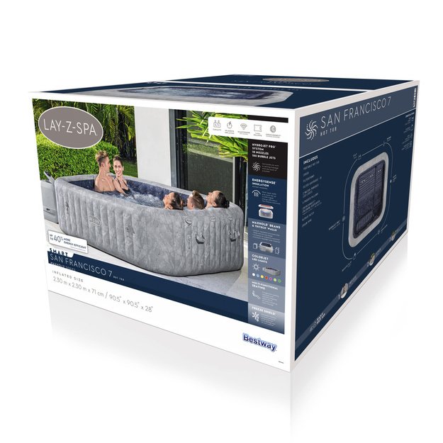 Inflatable Spa San Francisco 7 person 230 x 230 x 71 cm Bestway 6001Q