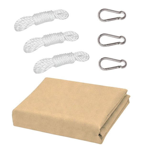 Rectangular Beige Waterproof Garden Sun Sail 200x300 cm