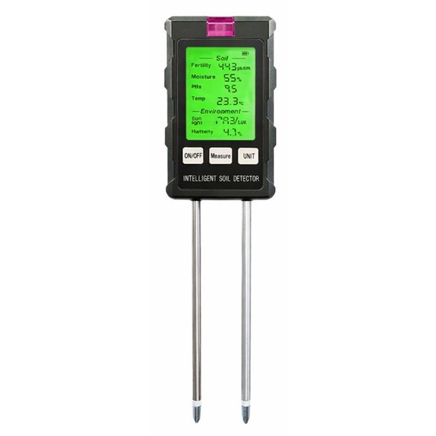 Plant Moisture Meter Soil Hygrometer 6in1 Temperature Light PH