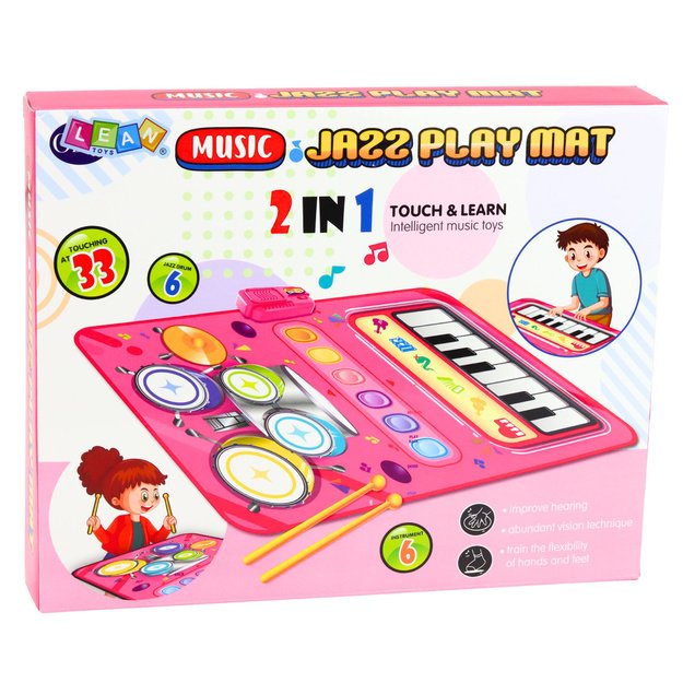 Interactive Musical Dance Mat Educational Drums Piano 2 in 1