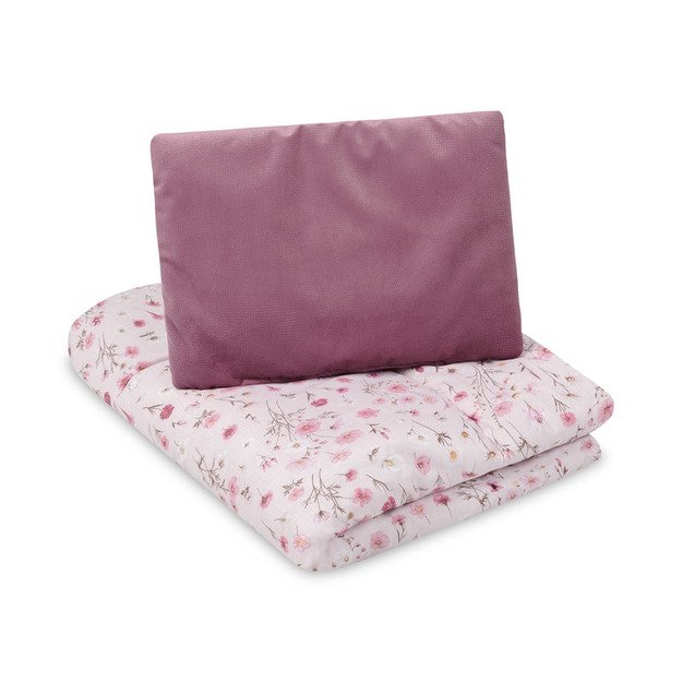 COT SET VELVET BLOOM PINK