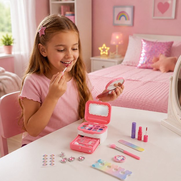 Beauty Set Children s Cosmetics Box Pink Unicorn 72 pcs.