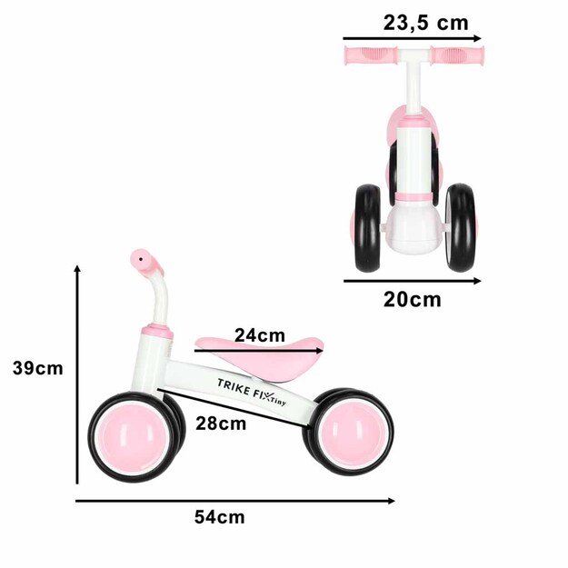 Rowerek biegowy Trike Fix Tiny V2 rower jeździk r&oacute;żowy