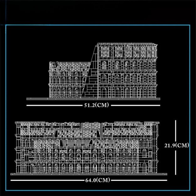 Architectural Construction Bricks Roman Colosseum 6466 pcs.