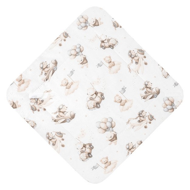BABY WRAP COTTON FLYING TEDDY BEIGE 75X75