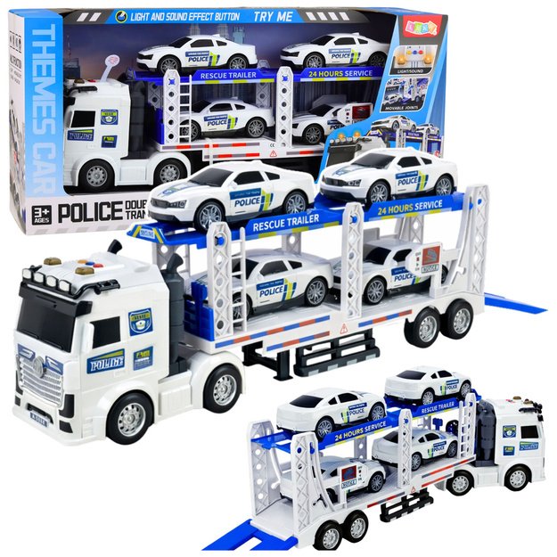 Police Truck Tow Truck Transport Police Cars Cars Lights Sounds
