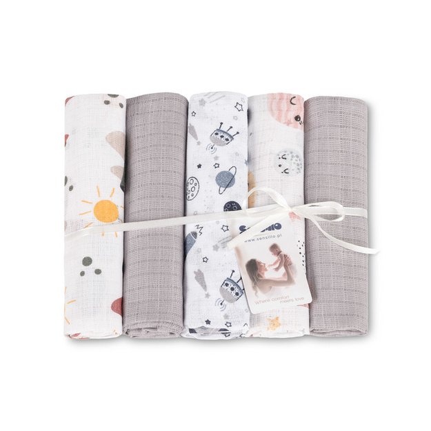 TETRA DIAPER 70X80 5-PACK COSMOS GREY