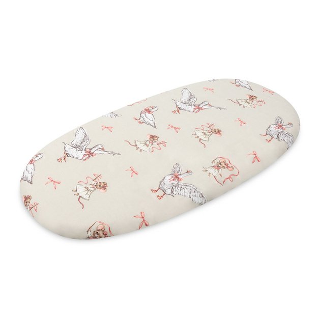 STROLLER BEDSHEET COTTON 35x75 GOOSE AND MOUSE