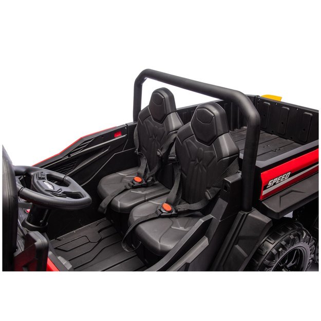 Baterijomis varoma transporto priemonė, 6 ratai, XB-1038A 4x4, 24V, raudona