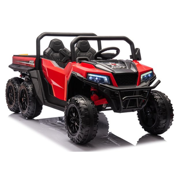 Baterijomis varoma transporto priemonė, 6 ratai, XB-1038A 4x4, 24V, raudona