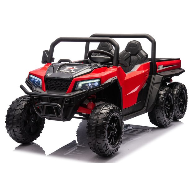 Baterijomis varoma transporto priemonė, 6 ratai, XB-1038A 4x4, 24V, raudona
