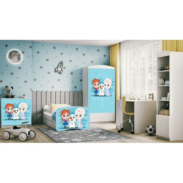 Lova babydreams white frozen land be stalčiaus be čiužinio 140/70 7