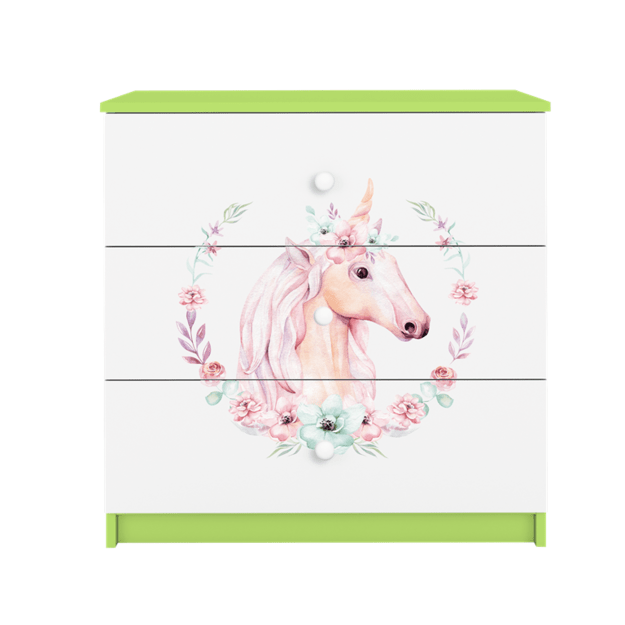 Chest of drawers babydreams green horse