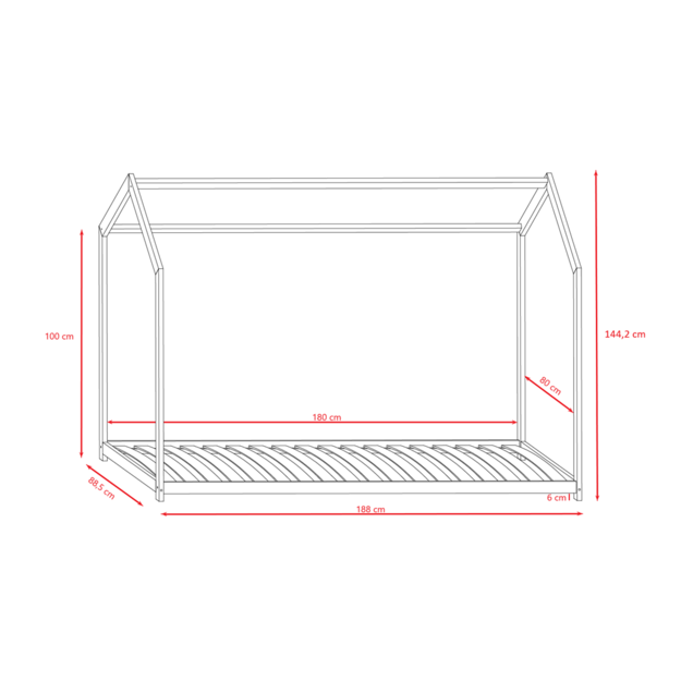 Lova bella natural be stalčiaus, be čiužinio 180/80 4