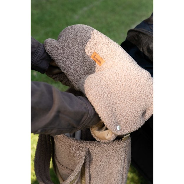 STROLLER MUFF BOUCLE DARK BEIGE