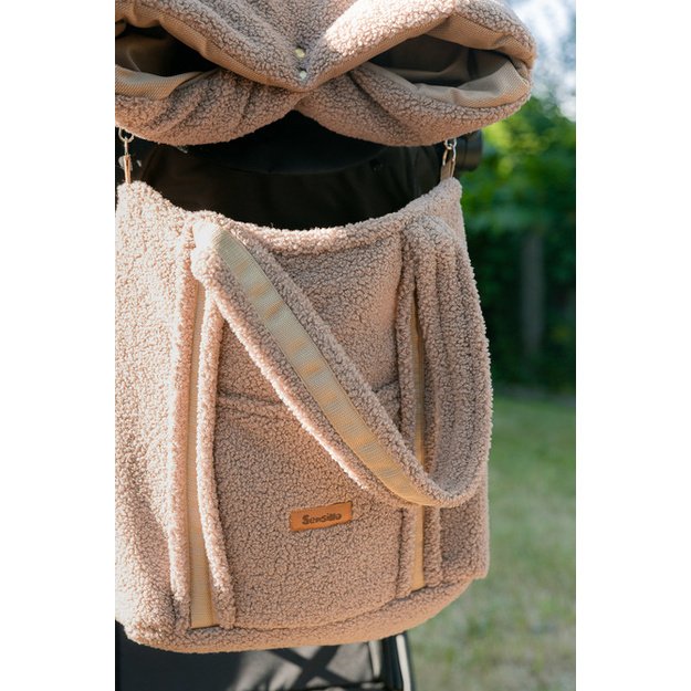 STROLLER MUFF BOUCLE DARK BEIGE