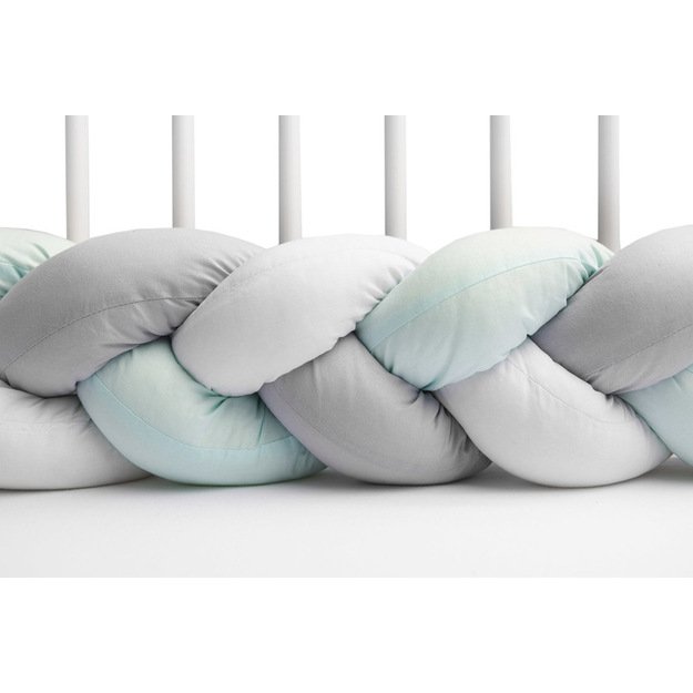 Braided Crib Bumpers 210 cm – smooth mint