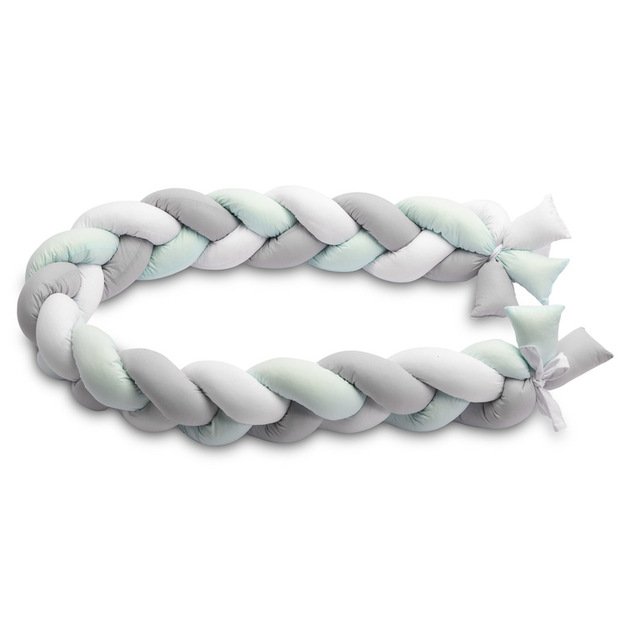 Braided Crib Bumpers 210 cm – smooth mint