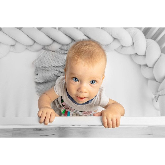 Braided Crib Bumpers 210 cm – smooth mint