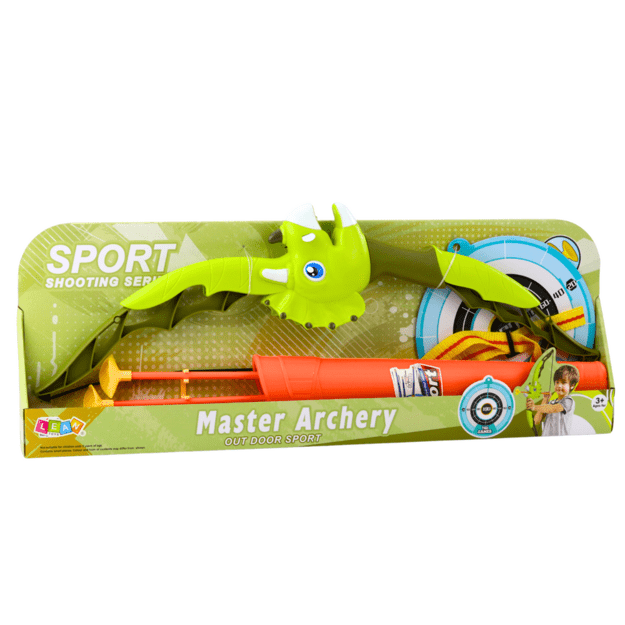 Green Dinosaur Bow Arrows With Suction Cups Shield