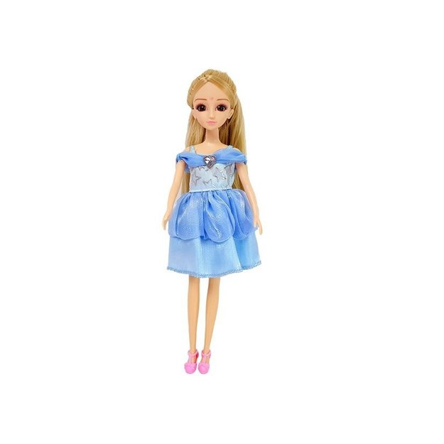 Doll, Model. Set of Clothes. Dressing. Jewelry in a Suitcase