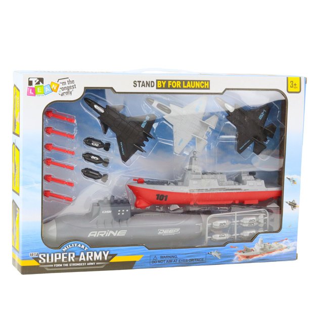 Military Set Ship Submarine Fighters Missiles 4