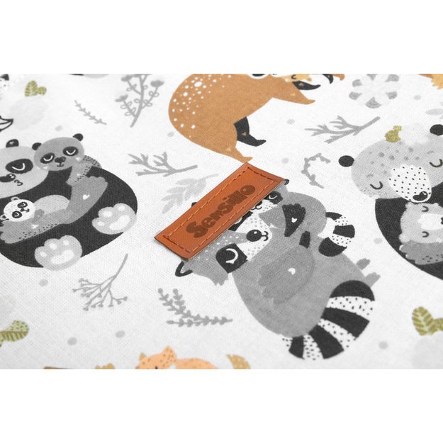 BASKET FOR TOYS MEDIUM - RACCOONS GREY 1