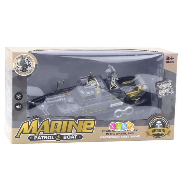 Patrol Boat Lights Sounds Water Spray Moving Elements 2