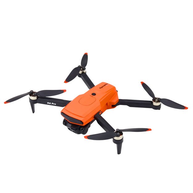 D6 PRO Drone Dual HD Camera LED Lights Orange 1