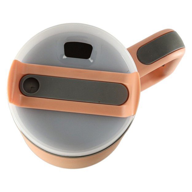 Termo puodelis su šiaudeliu ir rankenėle termosas 1200ml pudros rožinės spalvos 8