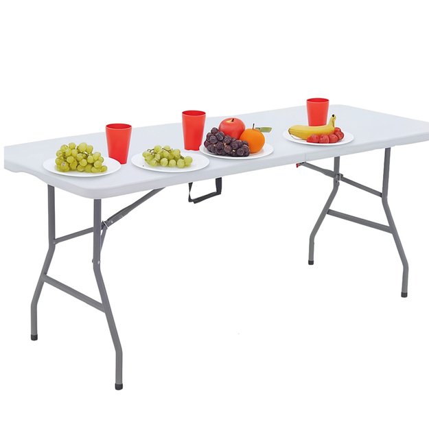 Folding Table With Lock Catering Banquet Table White 180 x 74 cm 1