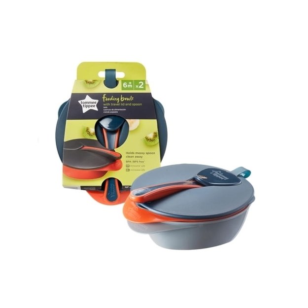 Dubenėlių rinkinys 2 vnt. su šaukštais ir dangčiais 2