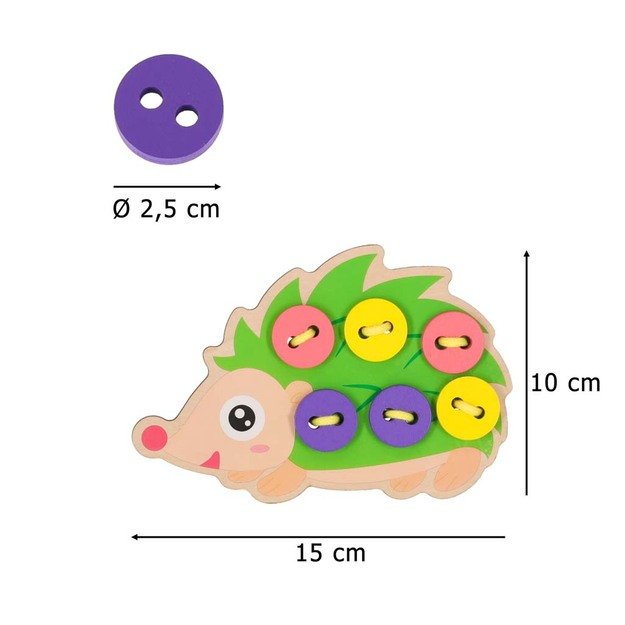 Mokomasis rinkinys, skirtas mokytis siūti sagas ežiukas ežiukas 20