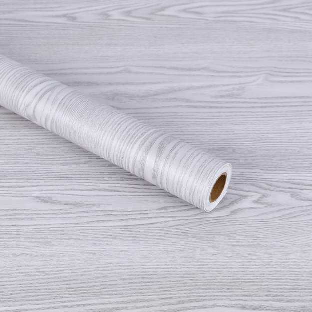 Lipnios plėvelės ritininė sienų danga ąžuolo sidabro pilka 1,22x50 m 10