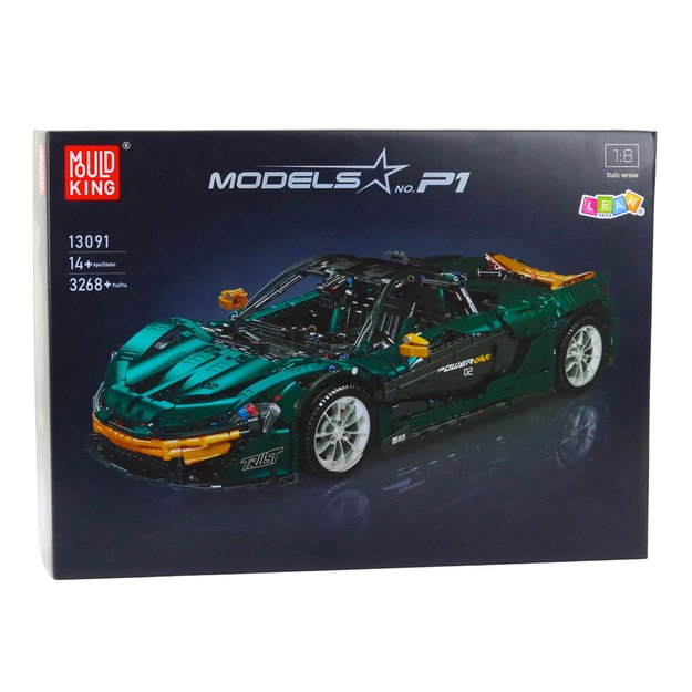 Construction Bricks Sports Car Green 1:8 P1 3268pcs 2