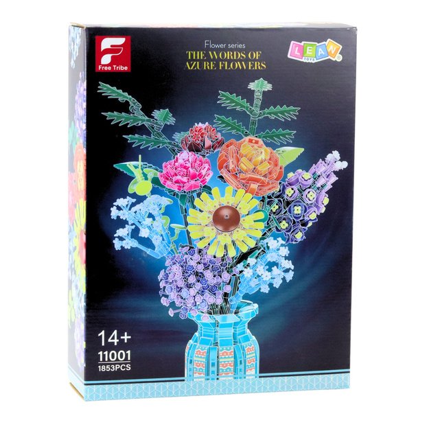 Construction Blocks Bouquet of Flowers in a Vase Colorful 1853 pcs. 2
