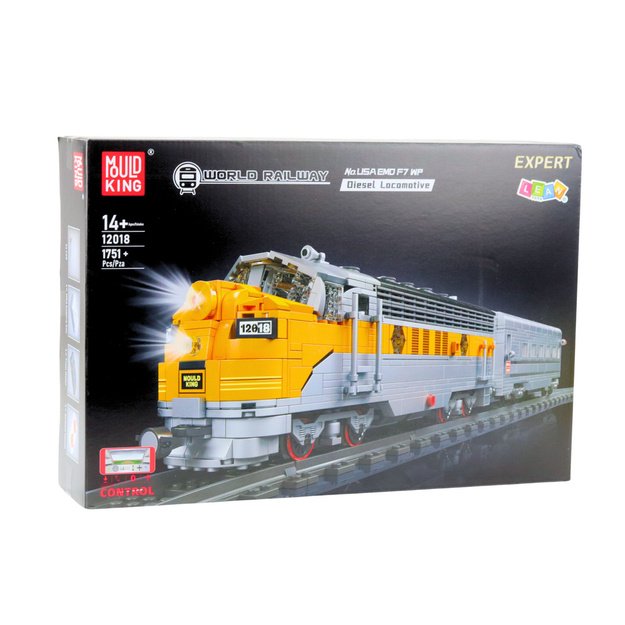 Construction Blocks Gray-Yellow Remote Controlled Train RC 1751 pcs. 3