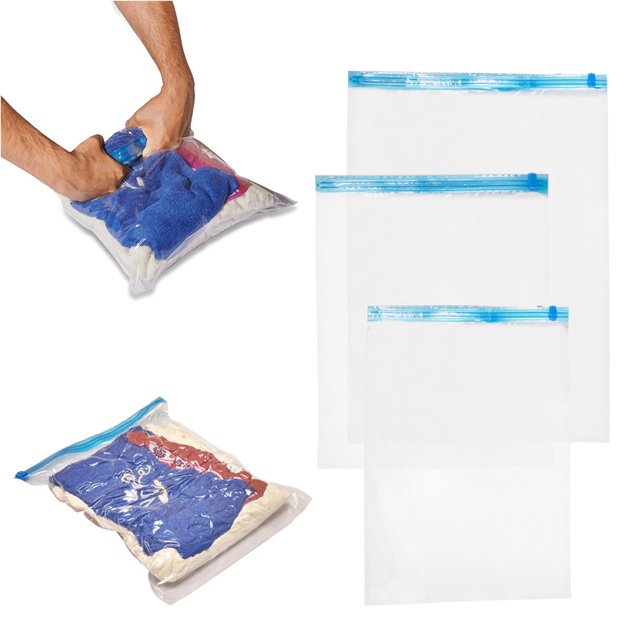 Vakuuminiai ritininiai mai&scaron;eliai drabužiams 9 vnt. 3 dydžiai 35x50cm, 40x50cm, 50x70cm 1