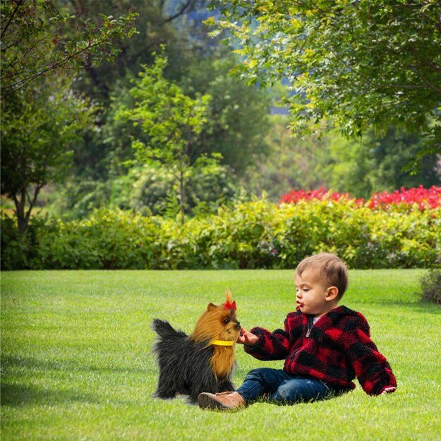 Interaktyvus šuo reaguoja į prisilietimus, judesius, pasivaikščiojimus, lojimą, lojimą York 11