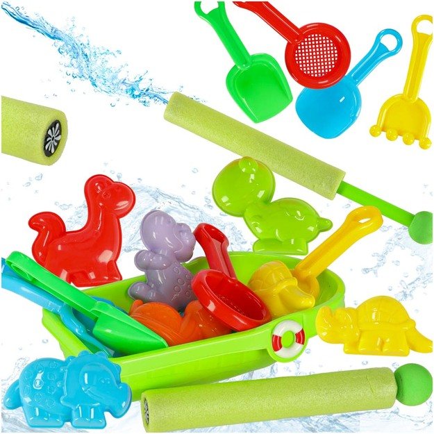 Valčių laivas su priedais formos smėlio vandens formos + švirkštas švirkštas 12el.