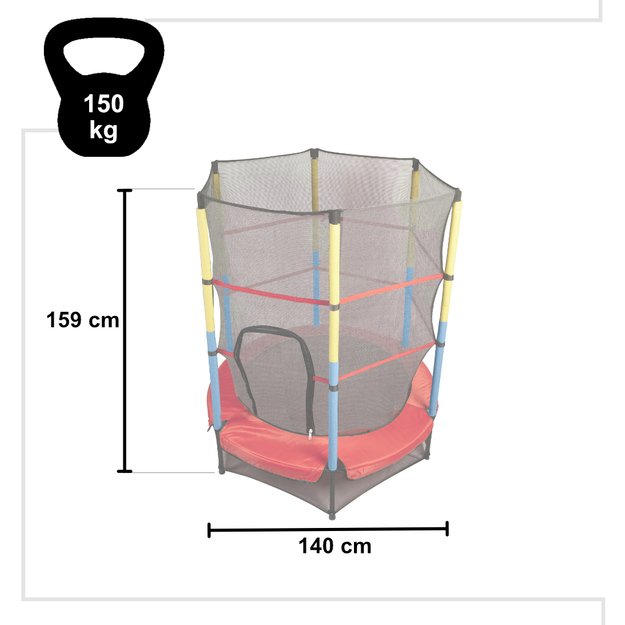 Children's garden trampoline 140 cm