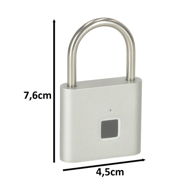 Padlock with fingerprint