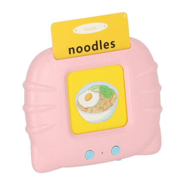 Garsinis kortelių skaitytuvas mokytis anglų kalbos 112 kortelių Pink 1