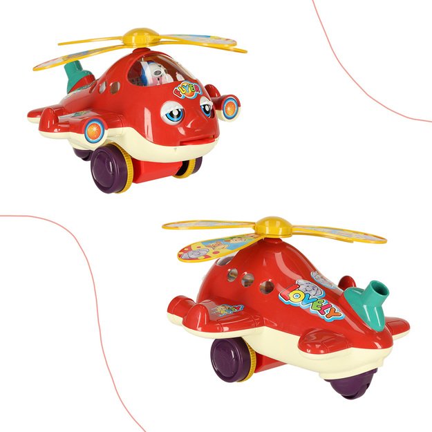 Push toy helicopter