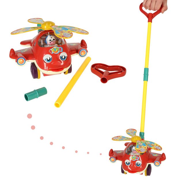 Push toy helicopter